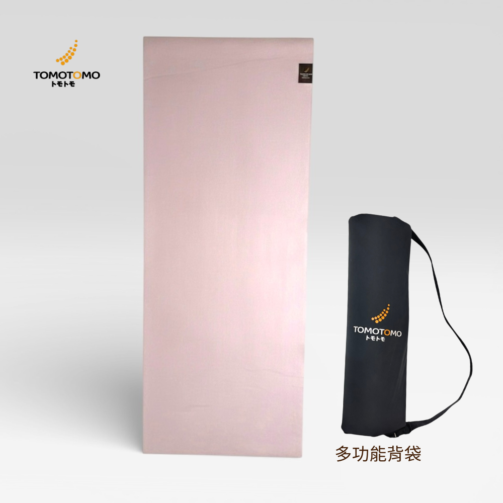【TOMOTOMO】健身運動瑜伽墊含背袋(玫瑰粉)